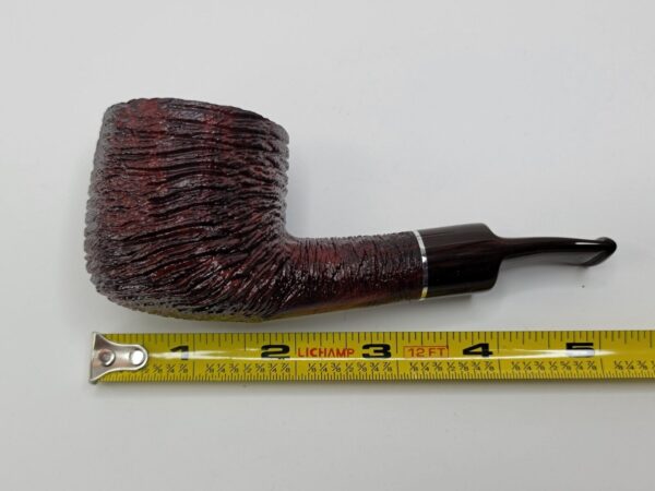 Savinelli Mega 121 Rusticated Bent Pot Briar Tobacco Smoking Pipe, 6mm Filter - Image 13