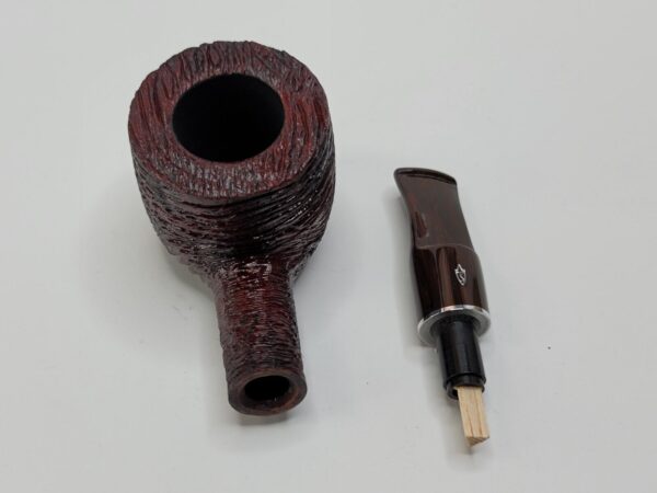 Savinelli Mega 121 Rusticated Bent Pot Briar Tobacco Smoking Pipe, 6mm Filter - Image 15