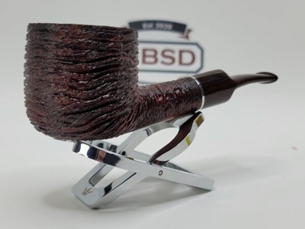 Savinelli Mega 121 Rusticated Bent Pot Briar Tobacco Smoking Pipe, 6mm Filter - Image 4