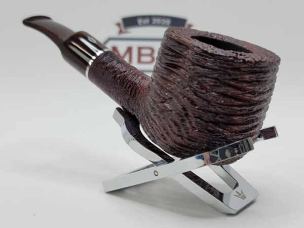 Savinelli Mega 121 Rusticated Bent Pot Briar Tobacco Smoking Pipe, 6mm Filter - Image 8