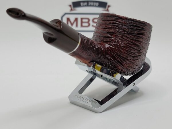 Savinelli Mega 121 Rusticated Bent Pot Briar Tobacco Smoking Pipe, 6mm Filter - Image 9