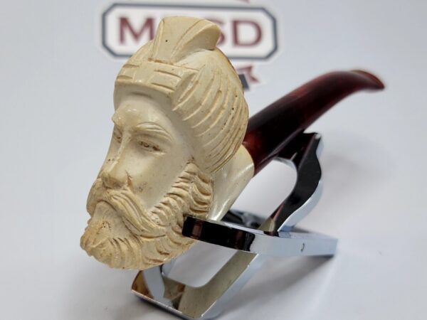 Vintage Block Meerschaum Tobacco Estate Pipe Of Bearded Sultan Man [SOLD OUT] - Image 3
