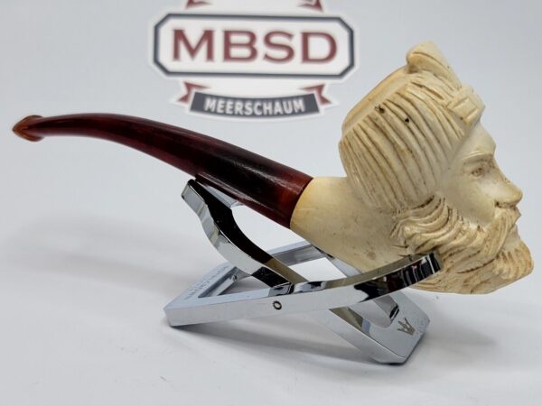 Vintage Block Meerschaum Tobacco Estate Pipe Of Bearded Sultan Man [SOLD OUT] - Image 5