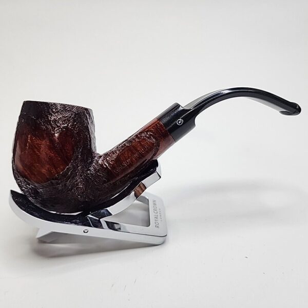 Walnut Antique Partially Rusticated Billiard Briar Tobacco Pipe, Unsmoked [SOLD OUT] - Image 4
